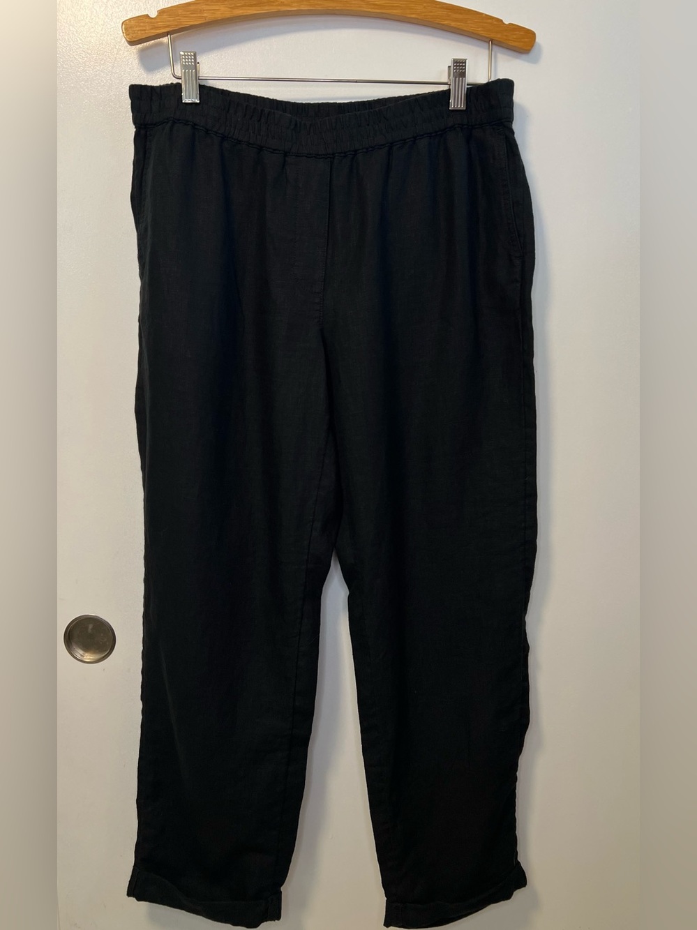 J Jill Love Linen Black Pants Size M